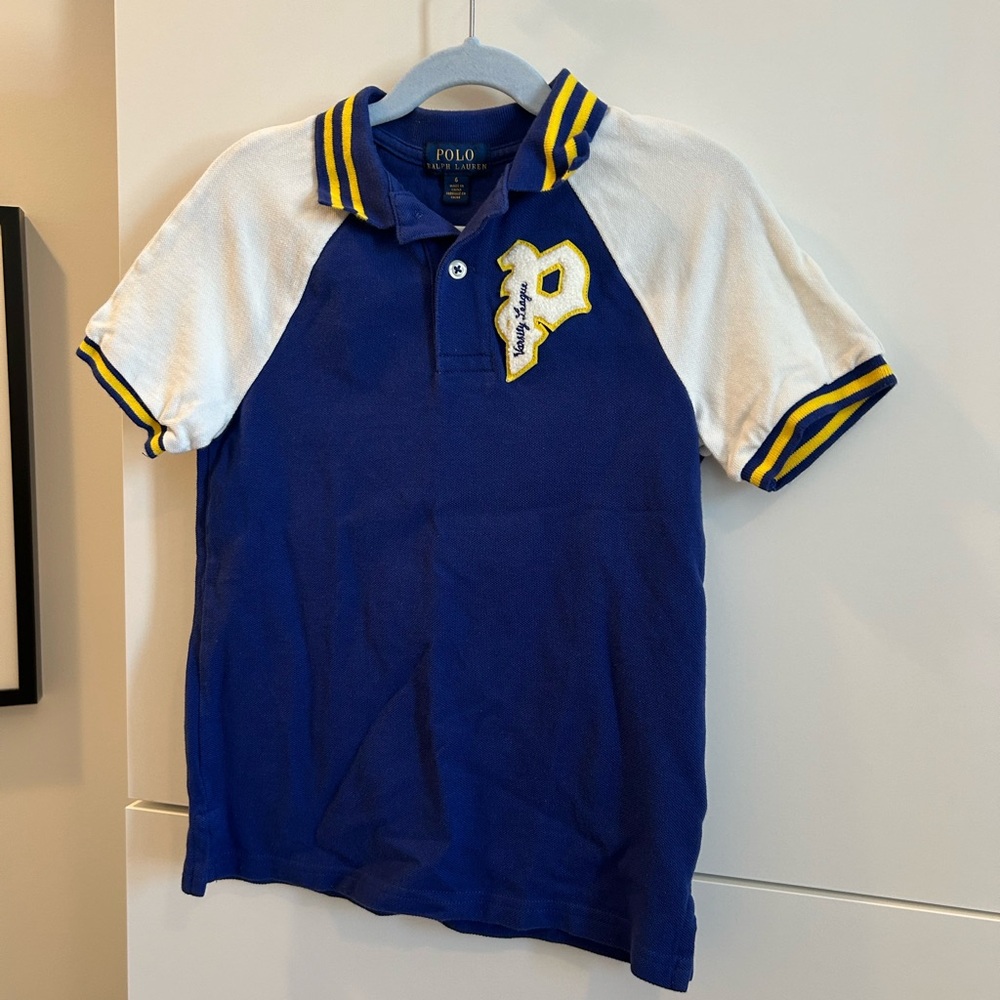 Polo by Ralph Lauren Kids Blue and White Shirt